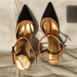 BCBG Generation T-strap open back heel